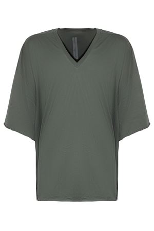 T-shirt oversize in jersey di cotone verde RICK OWENS | RU01F2279JA35